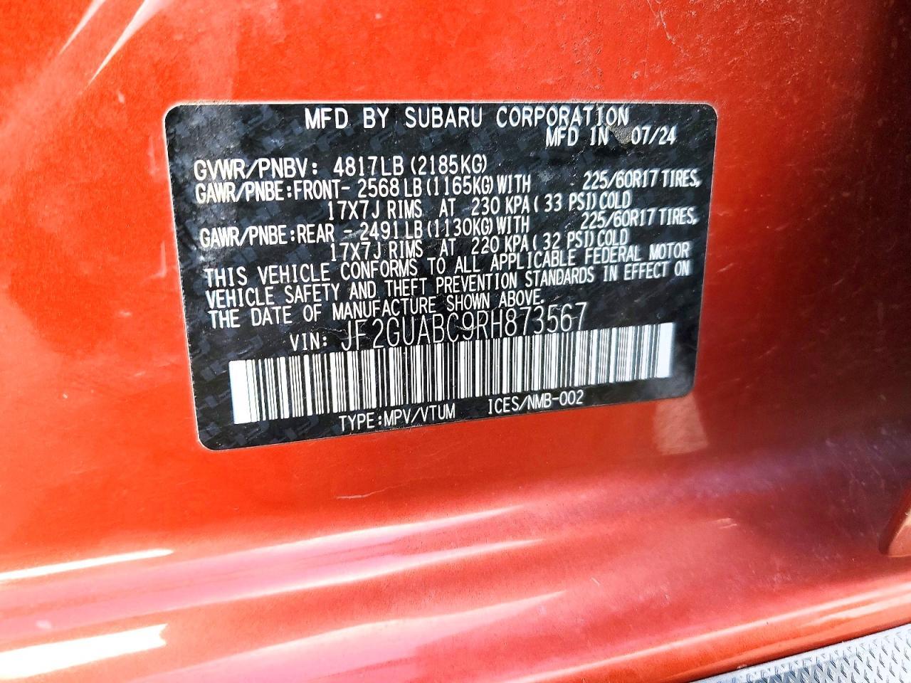 2024 SUBARU Crosstrek