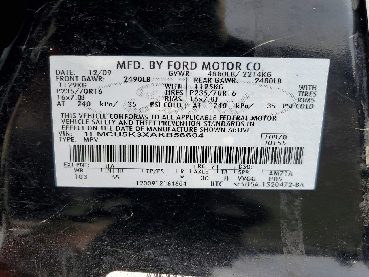 2010 FORD Escape Hybrid