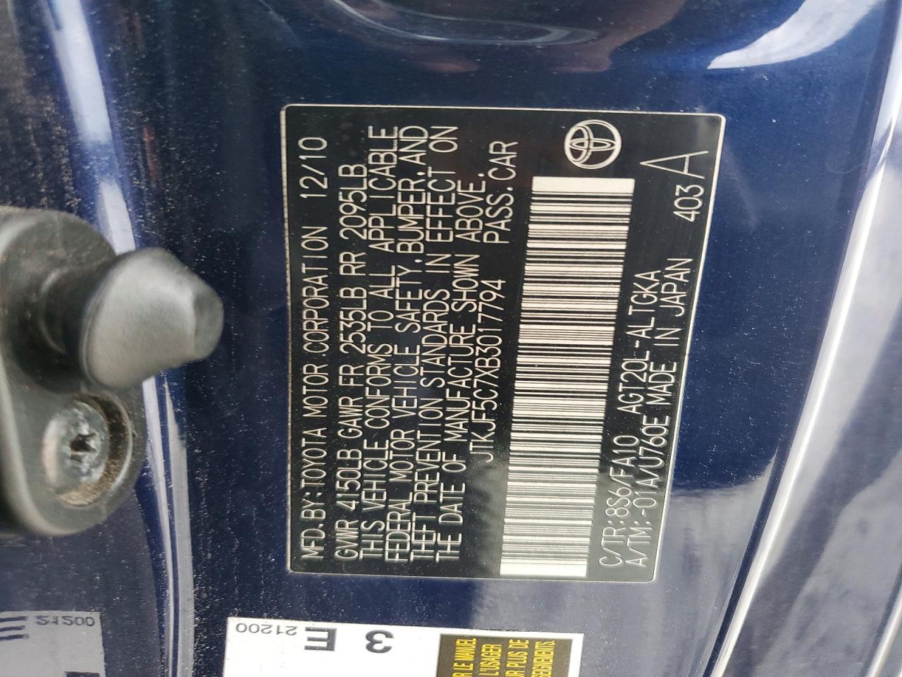 2011 TOYOTA SCION