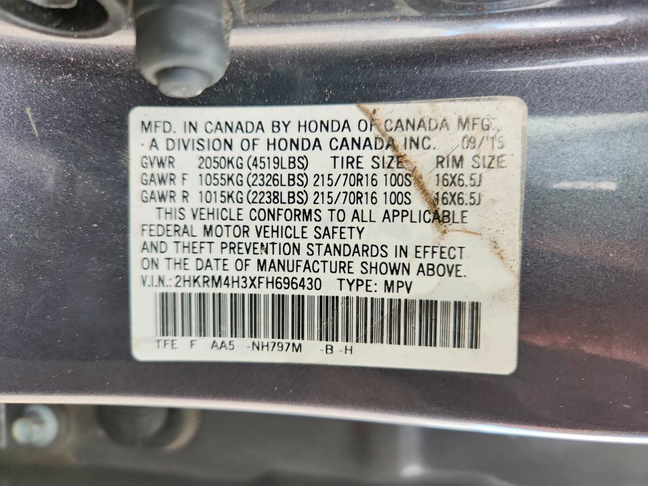 2015 HONDA CR-V