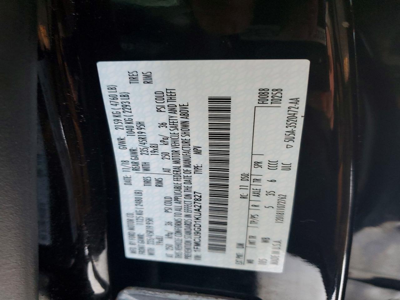 2019 FORD ESCAPE