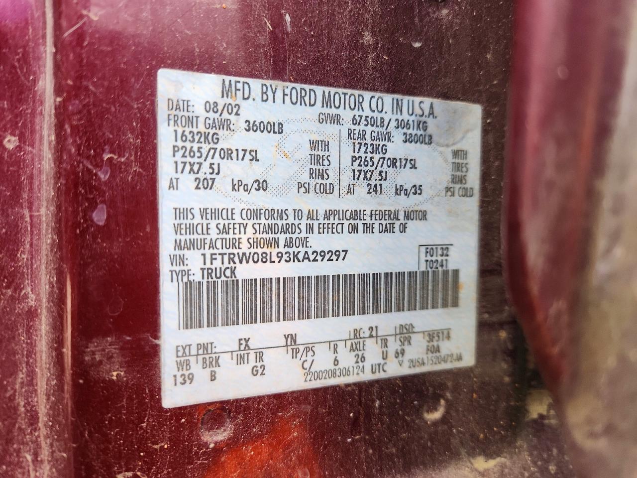 2003 FORD F-150