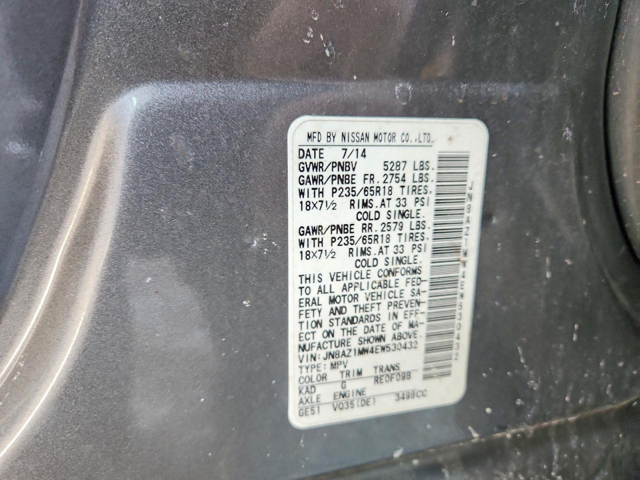 2014 NISSAN MURANO