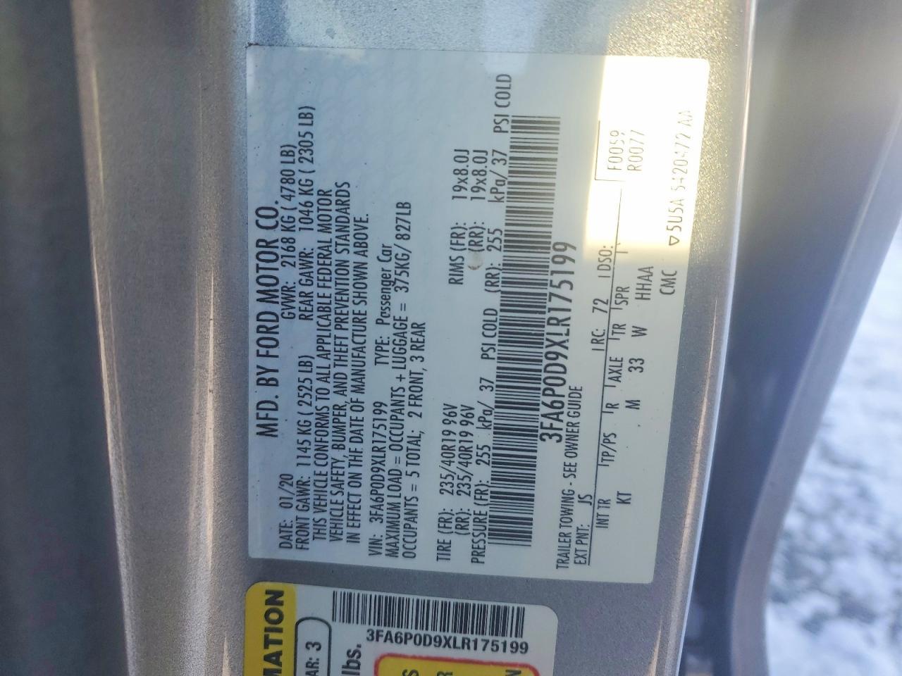 2020 FORD FUSION