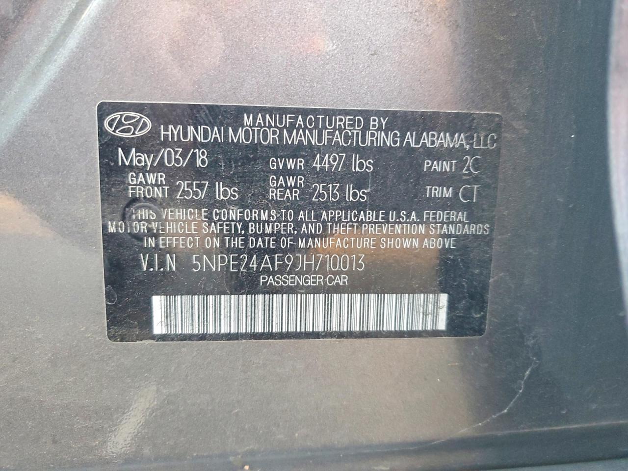 2018 HYUNDAI SONATA