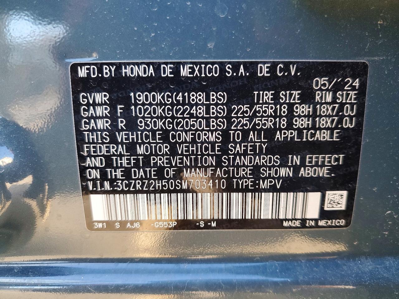 2025 HONDA HR-V