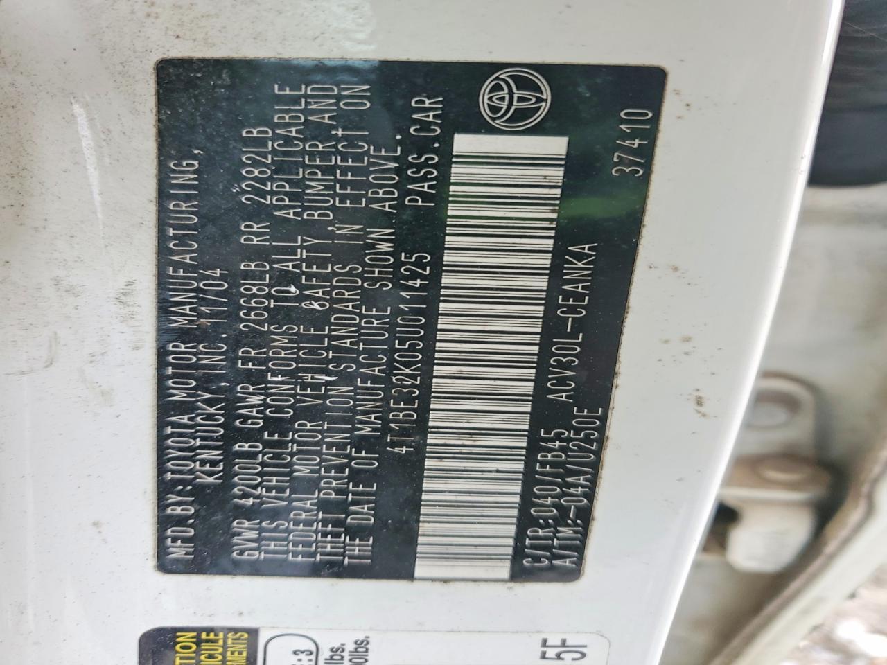 2005 TOYOTA CAMRY