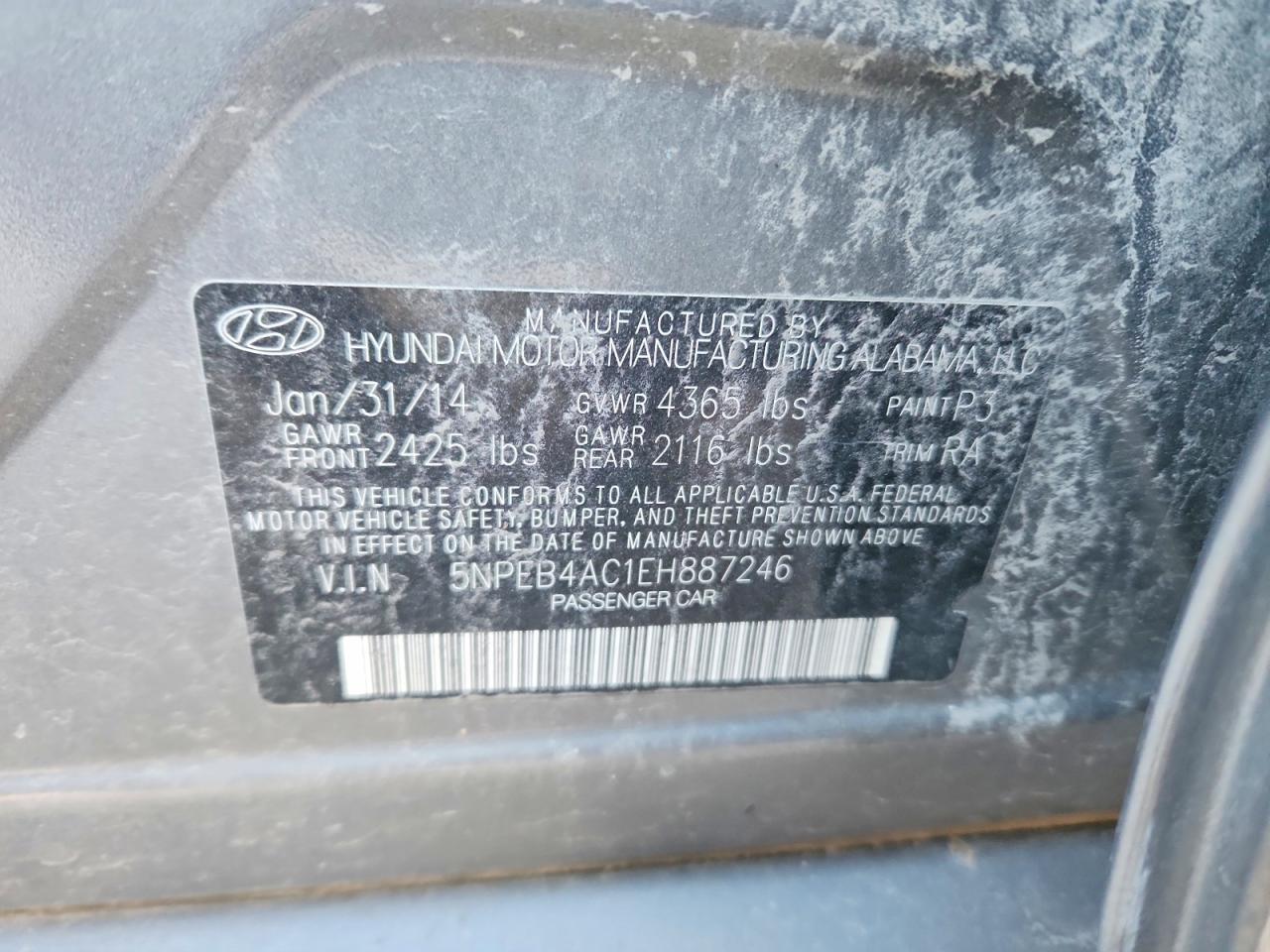 2014 HYUNDAI SONATA