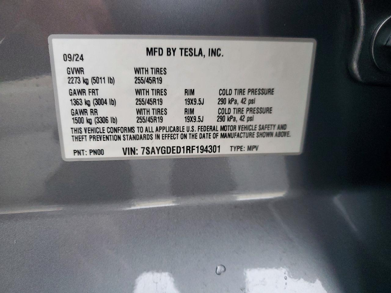 2024 TESLA MODEL Y