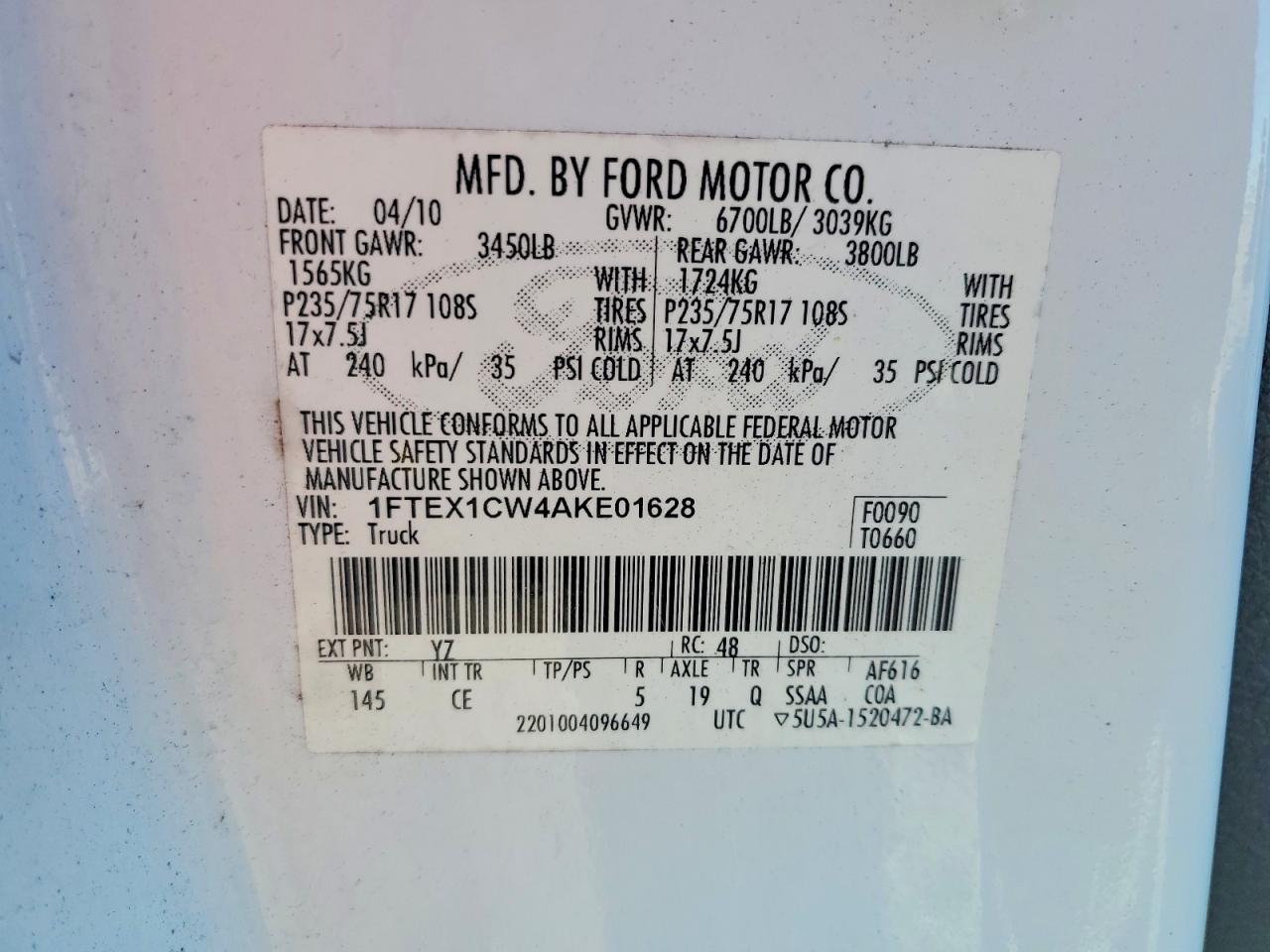 2010 FORD F-150