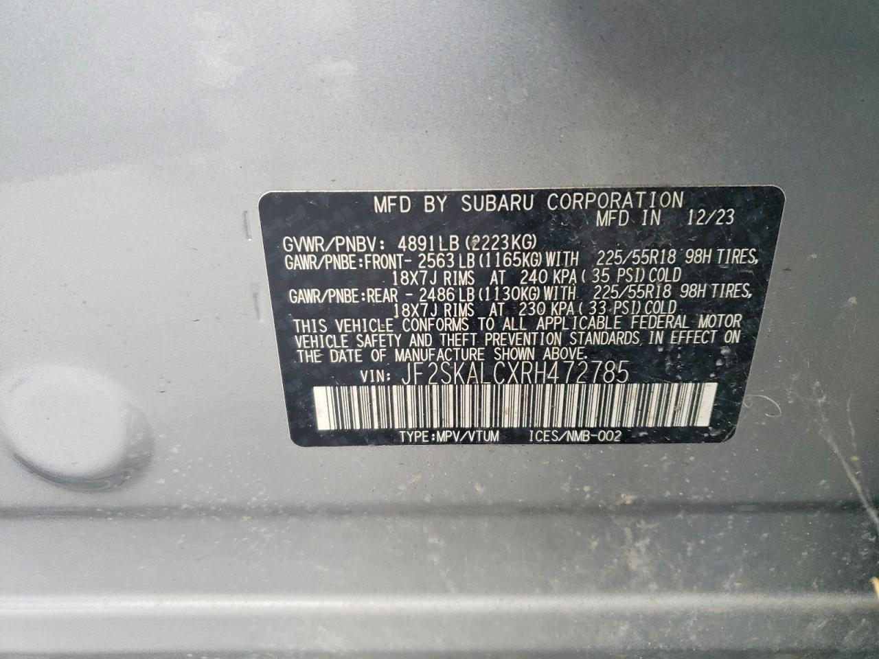 2024 SUBARU FORESTER