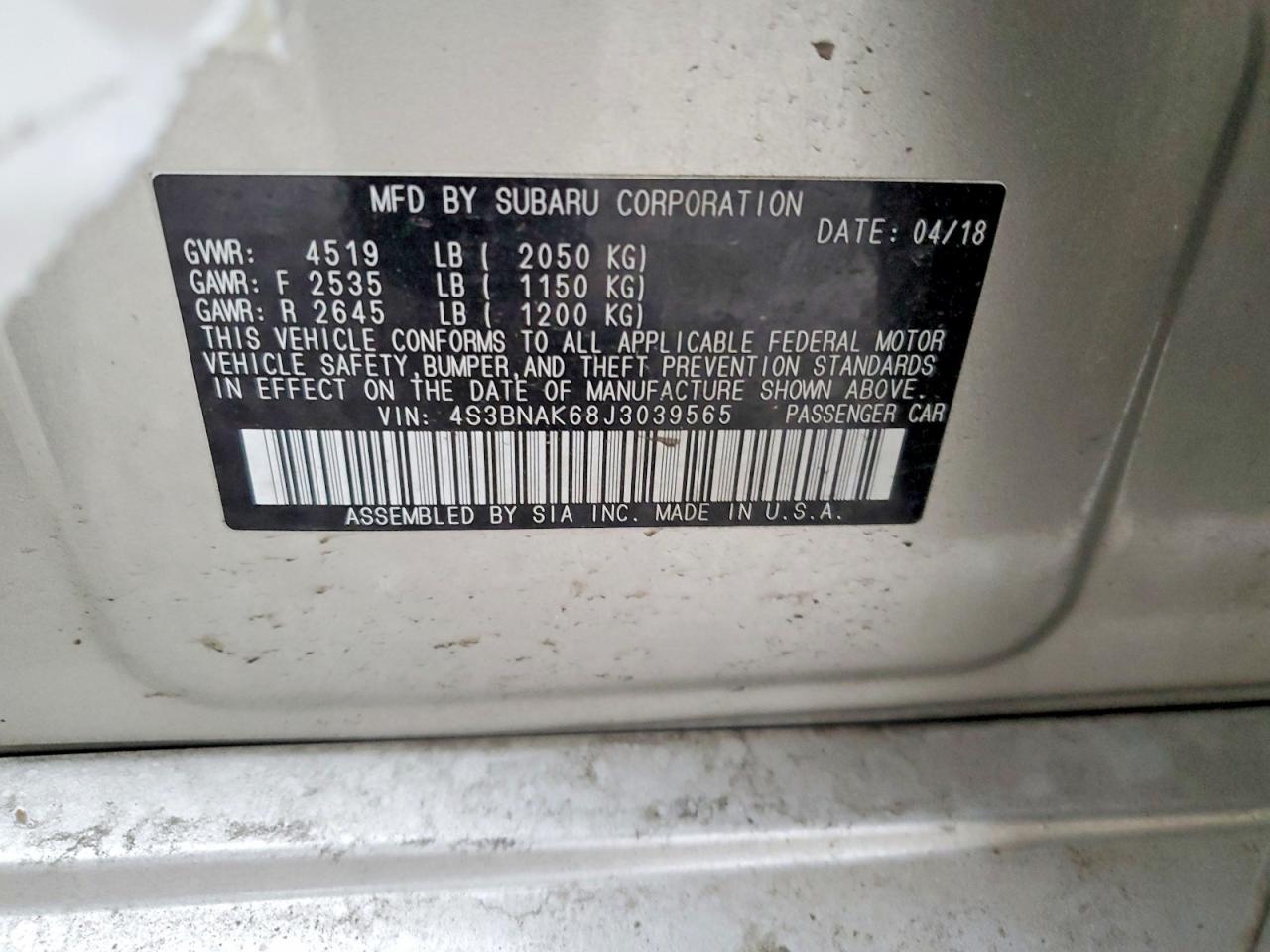 2018 SUBARU Legacy