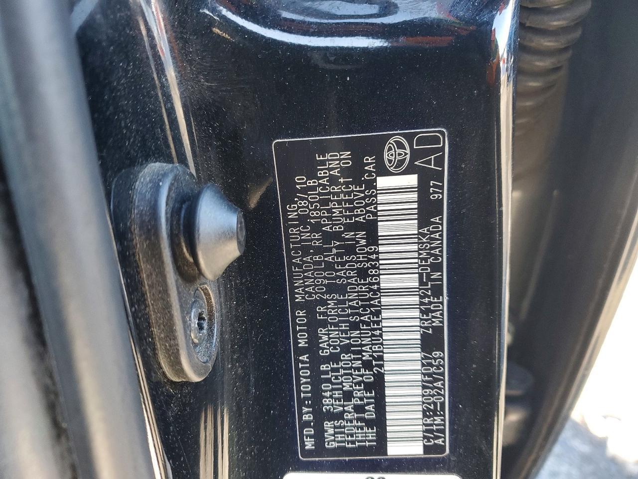 2010 TOYOTA COROLLA