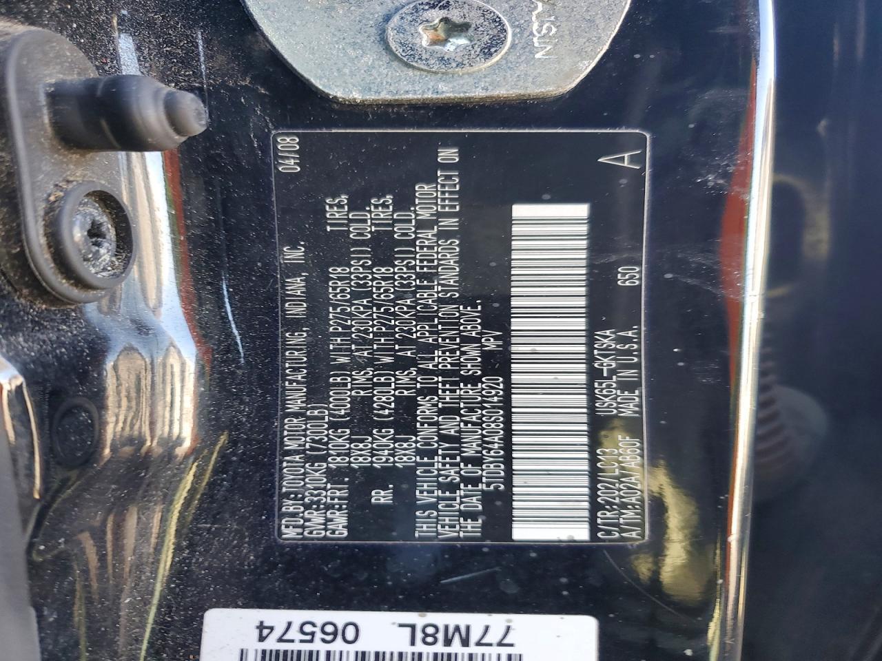 2008 TOYOTA Sequoia