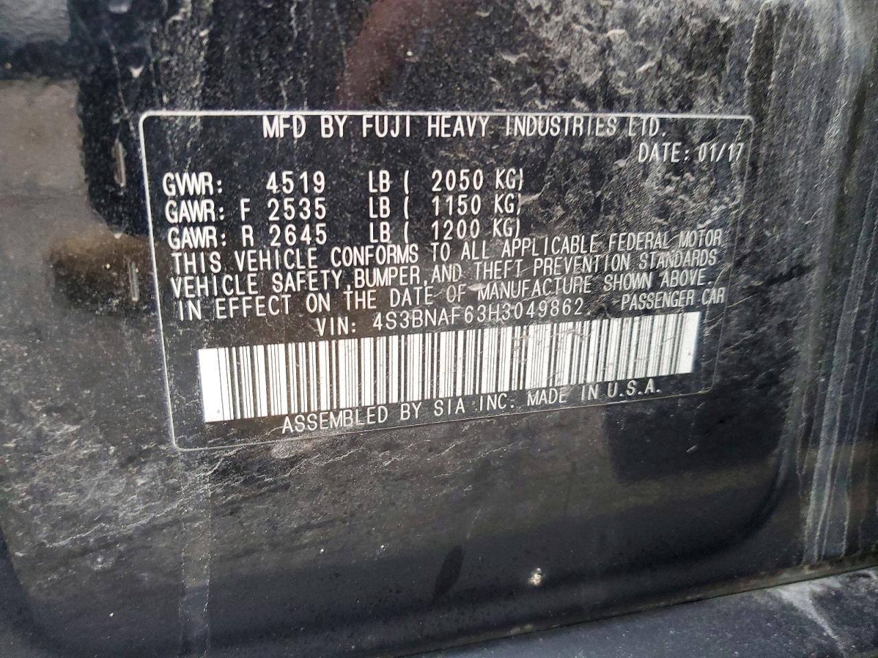 2017 SUBARU Legacy