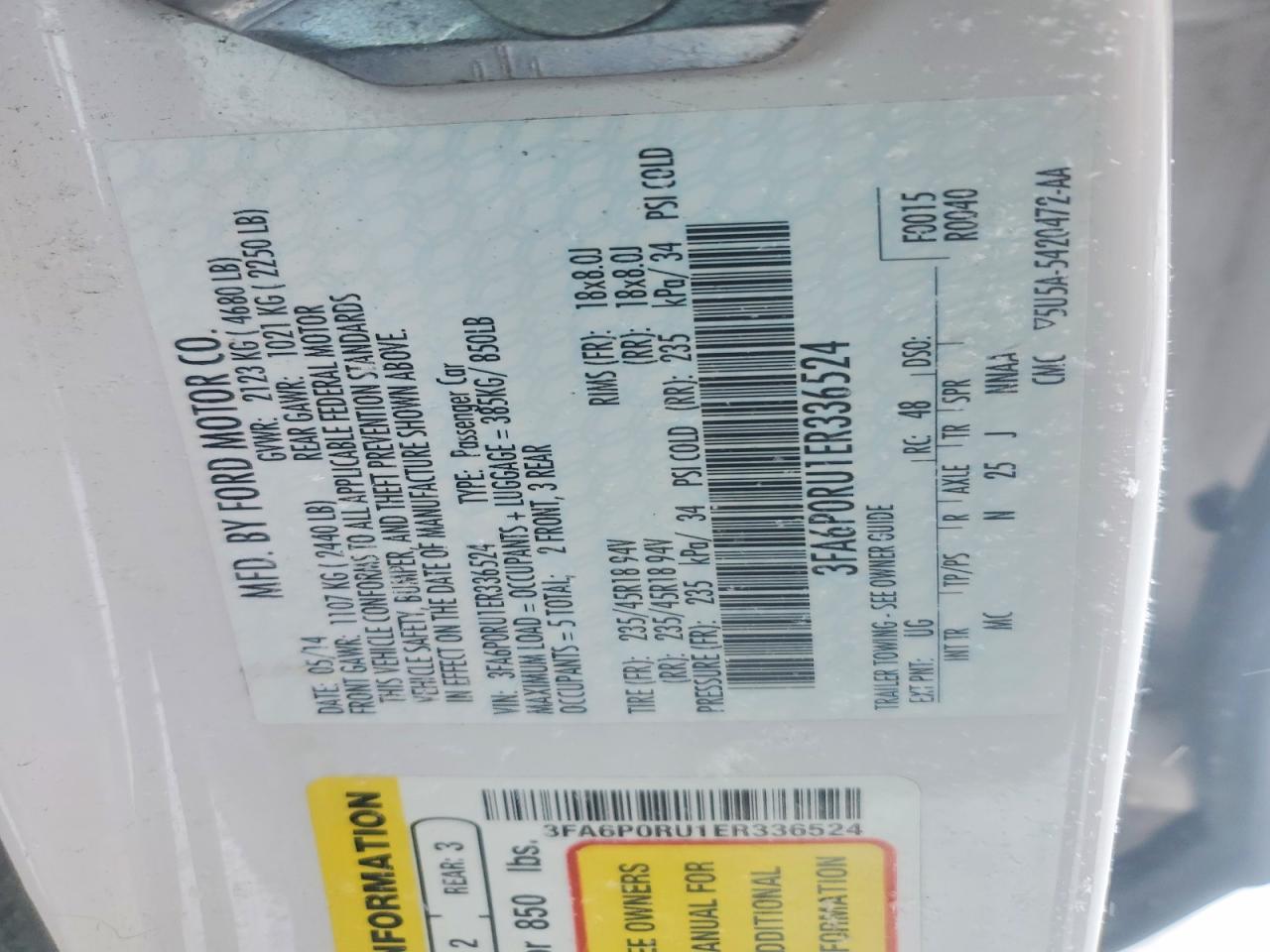 2014 FORD FUSION