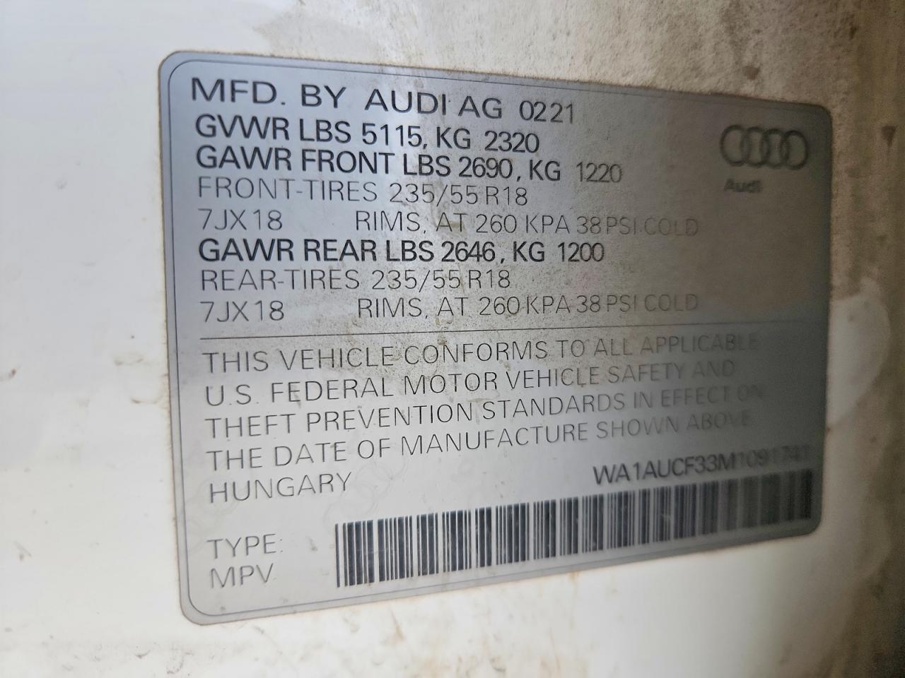 2021 AUDI Q3
