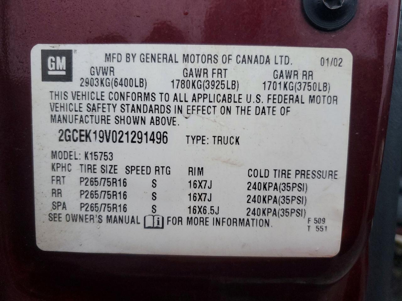 2002 CHEVROLET Silverado