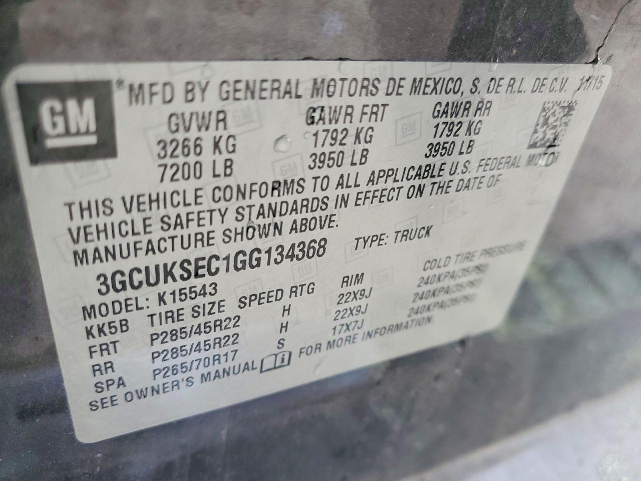 2016 CHEVROLET Silverado