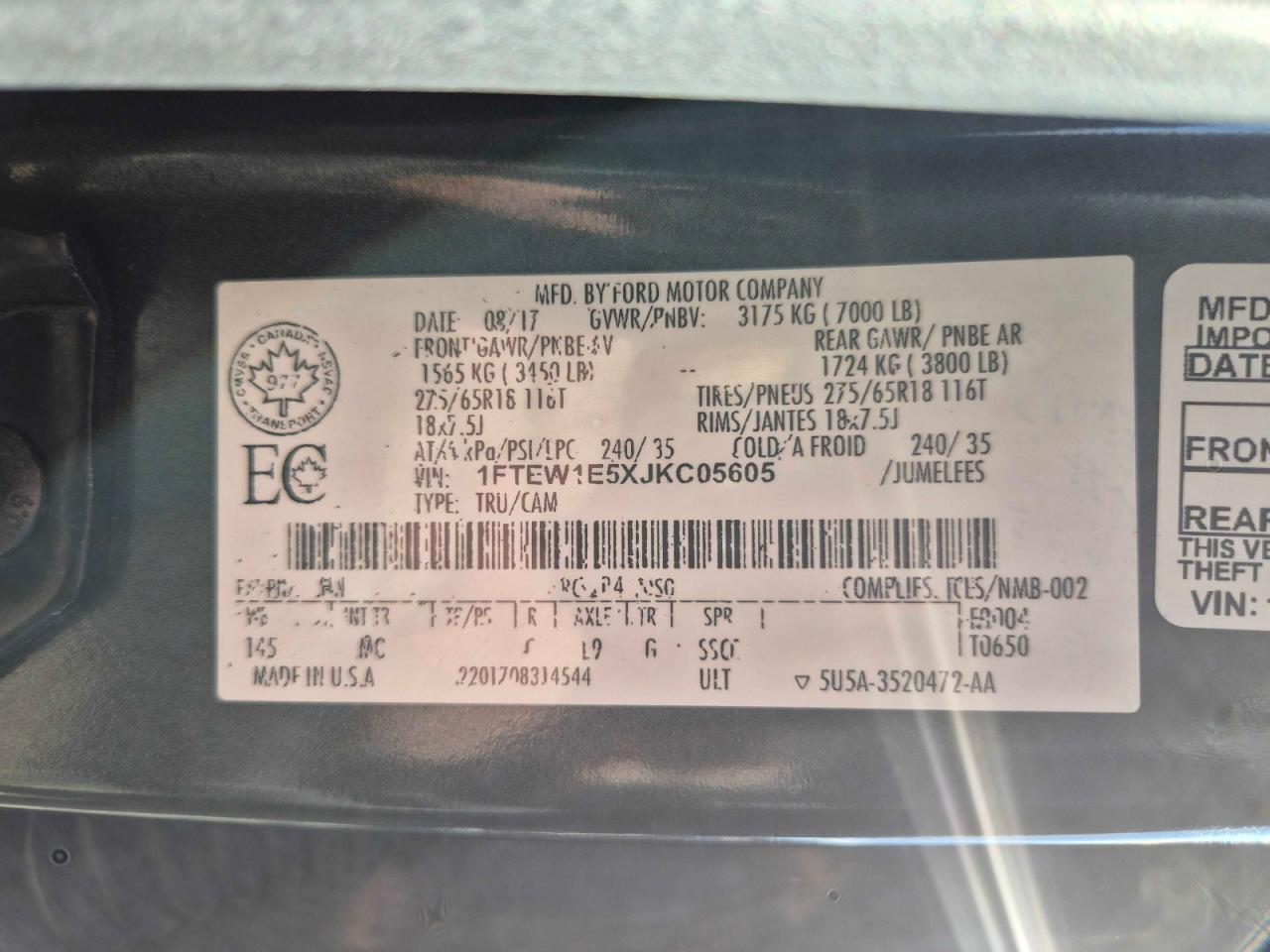 2018 FORD F-150