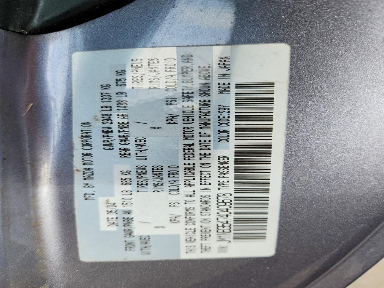 2004 MAZDA MX-5 Miata