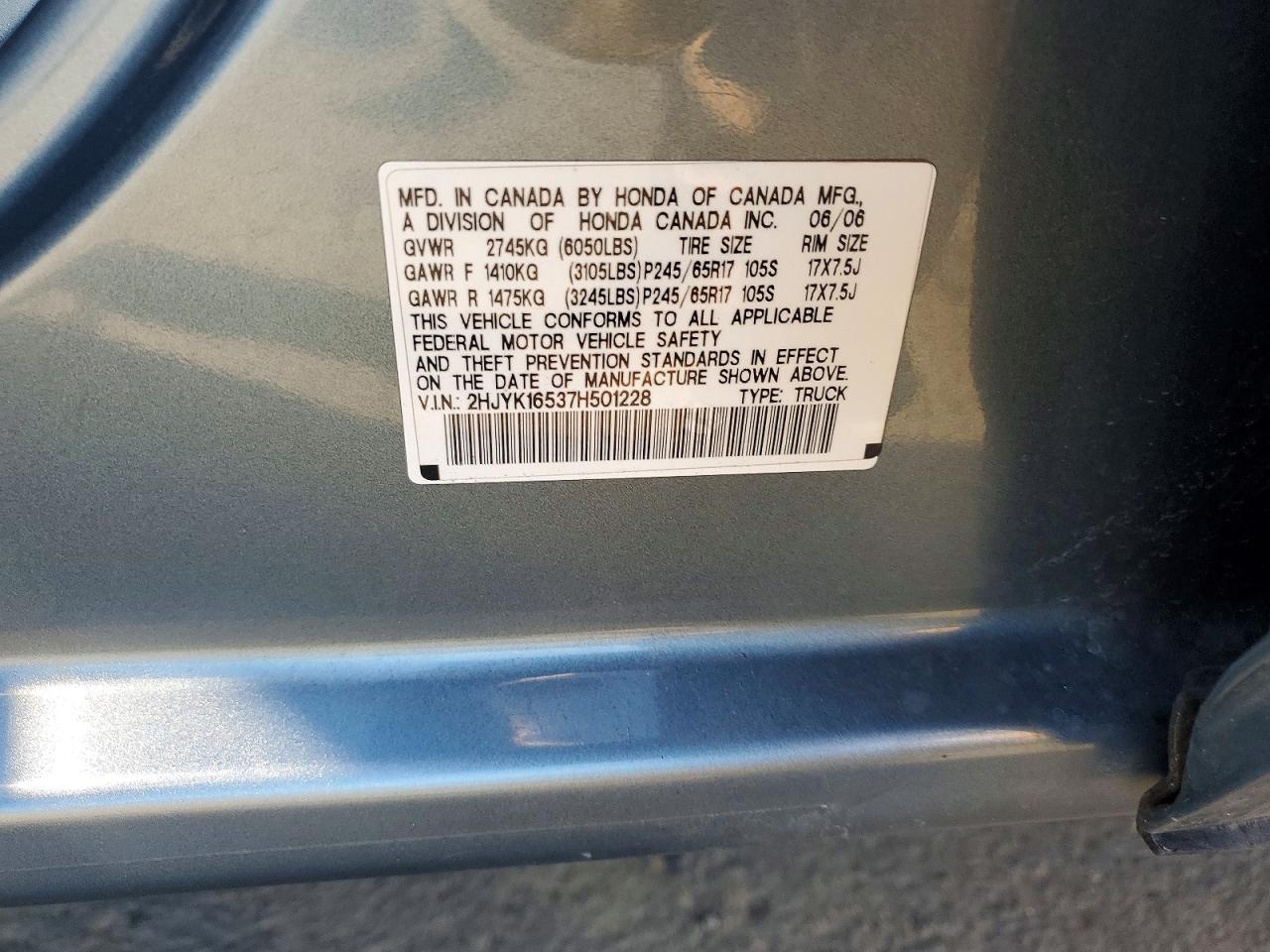 2007 HONDA Ridgeline