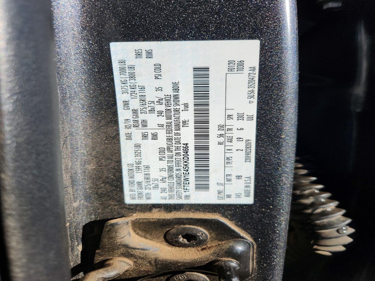 2019 FORD F-150