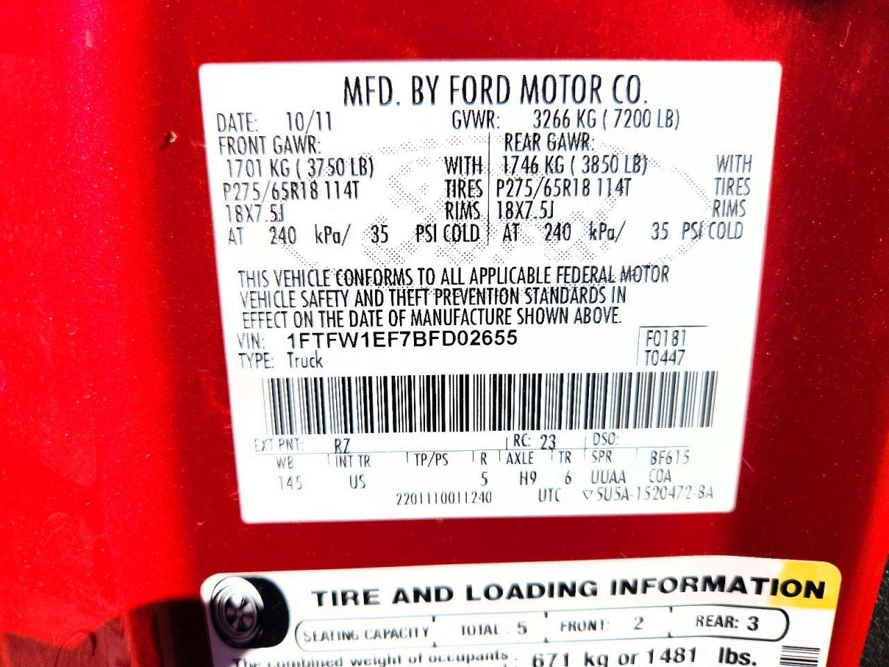 2011 FORD F-150