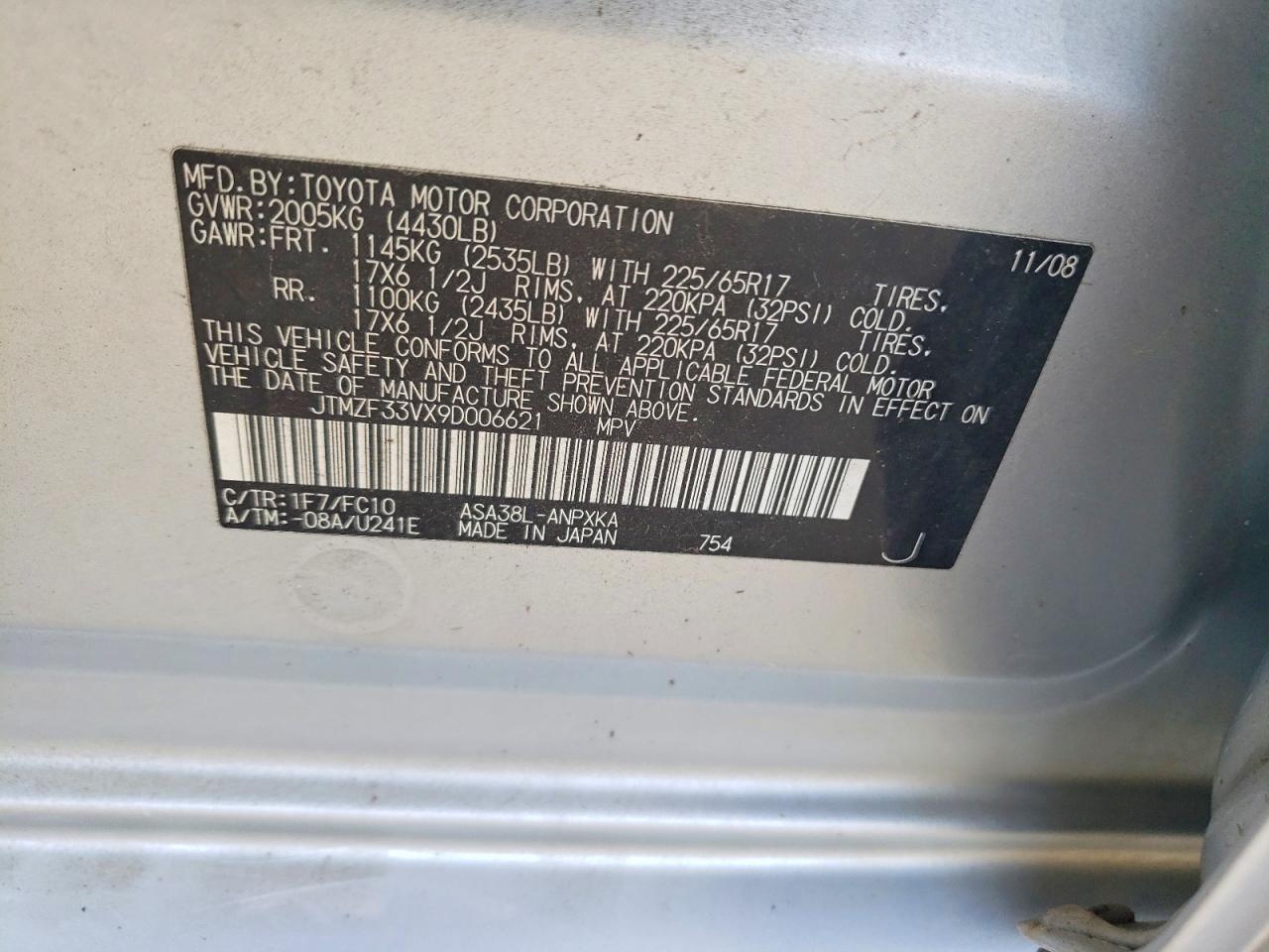 2009 TOYOTA RAV4