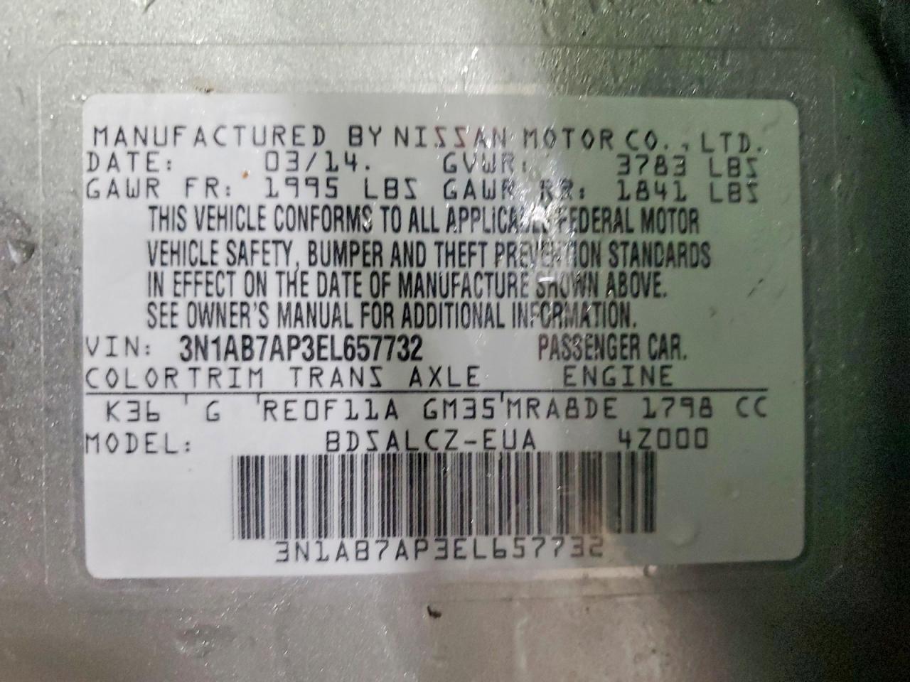2014 NISSAN SENTRA