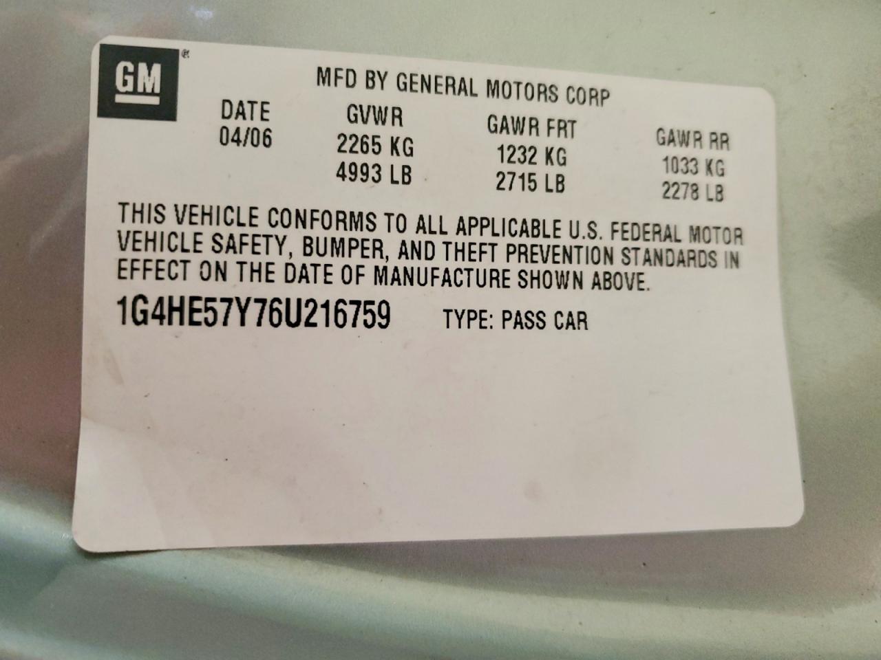 2006 BUICK Lucerne