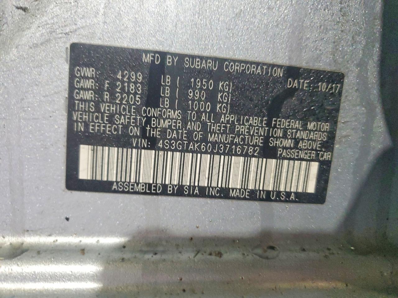 2018 SUBARU IMPREZA
