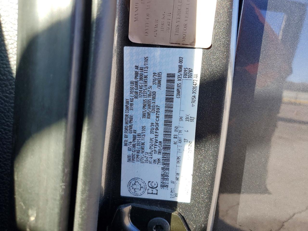 2016 FORD F-150 Lightning