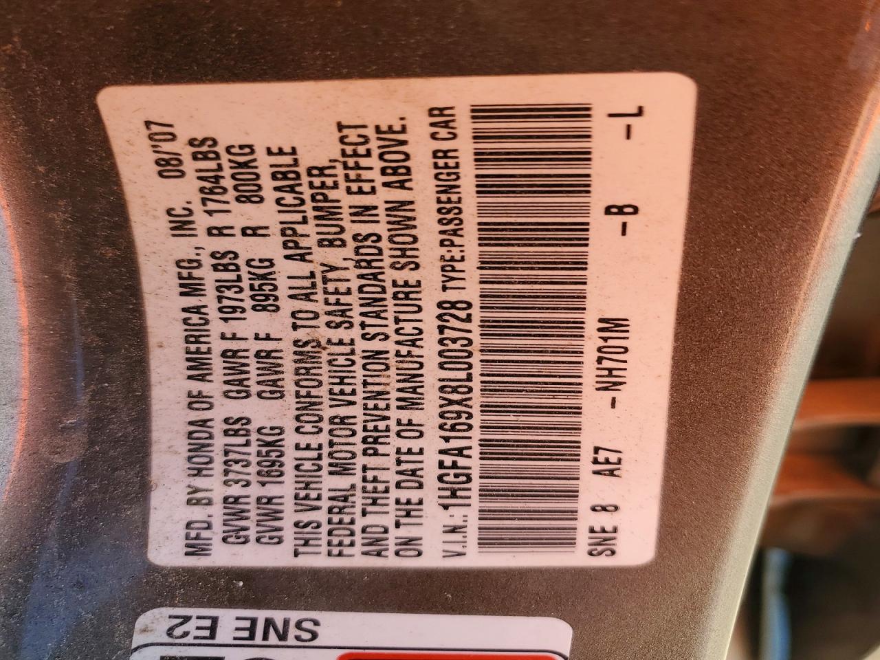 2008 HONDA CIVIC
