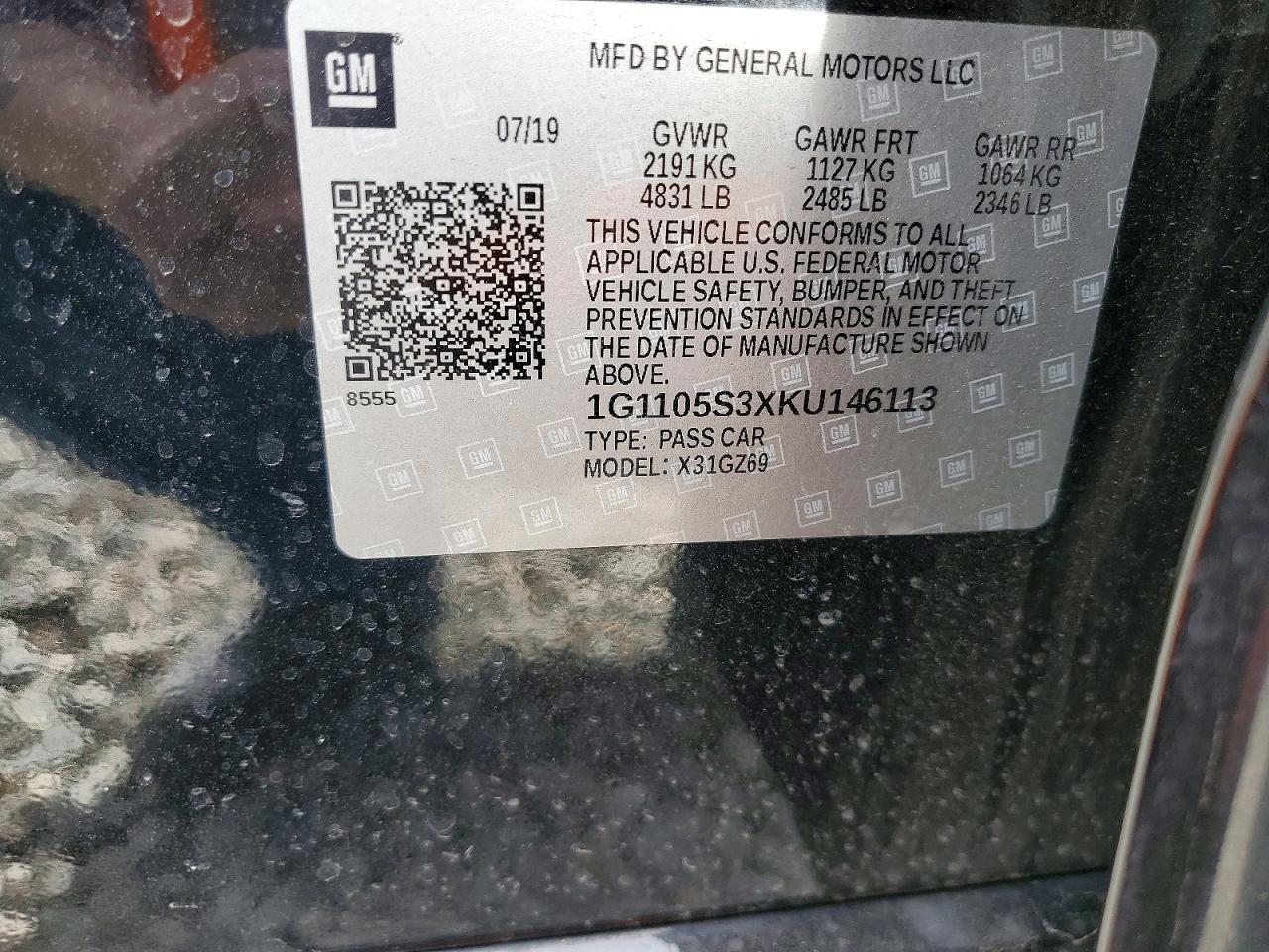 2019 CHEVROLET IMPALA