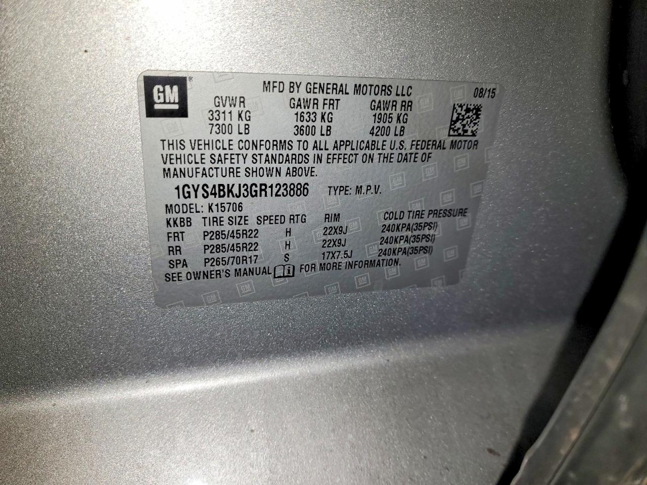 2016 CADILLAC ESCALADE
