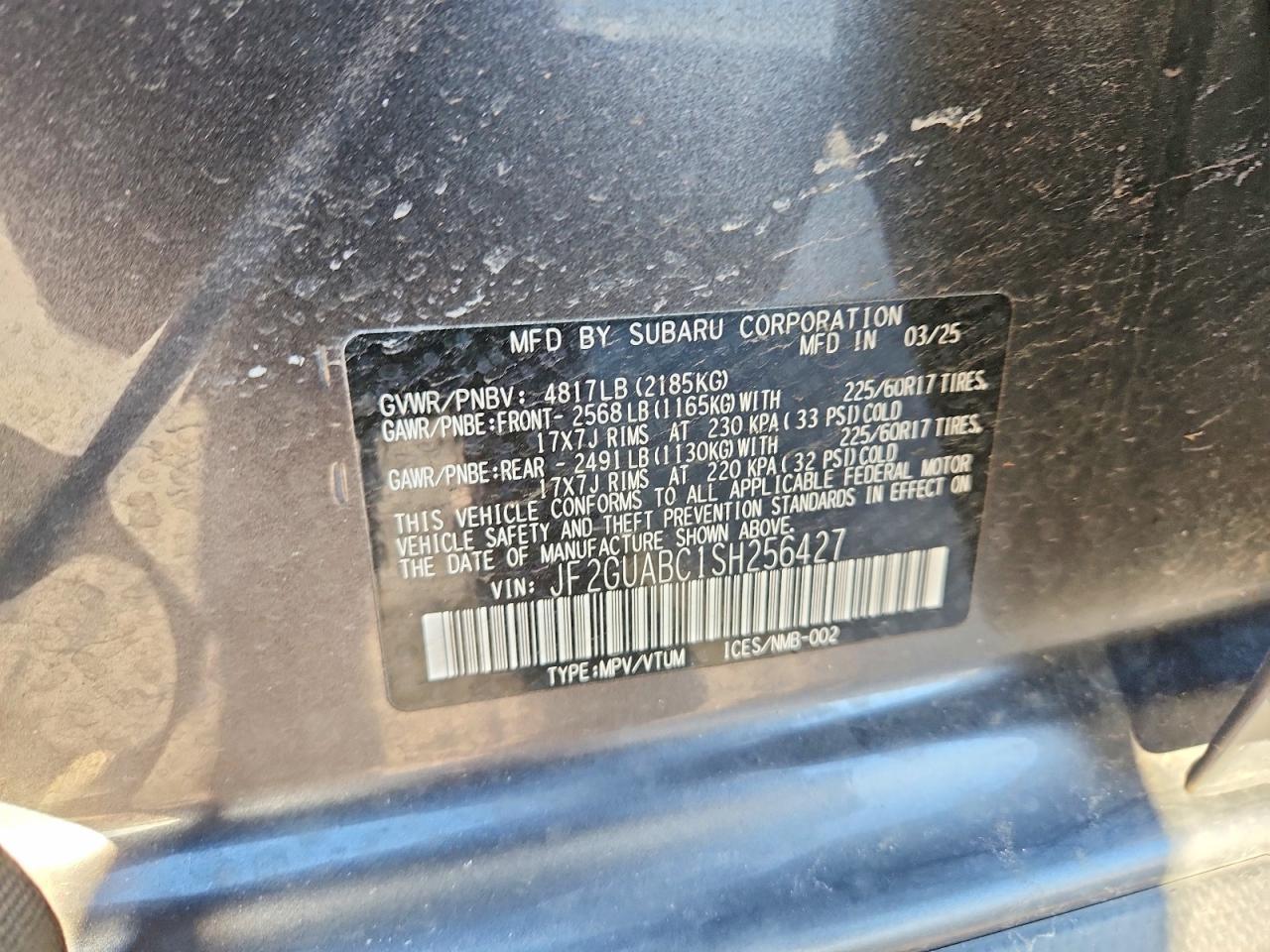 2025 SUBARU Crosstrek