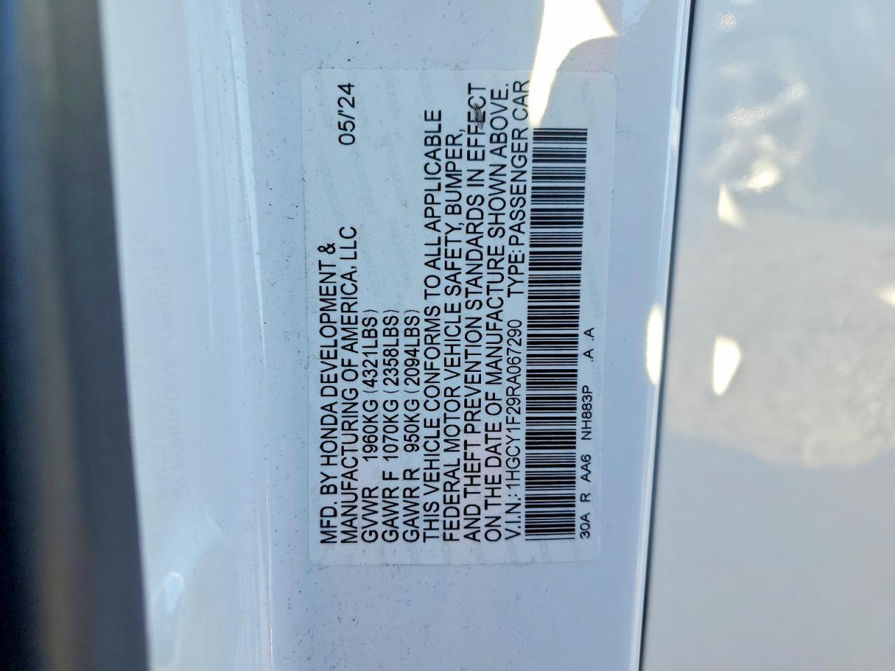 2024 HONDA ACCORD