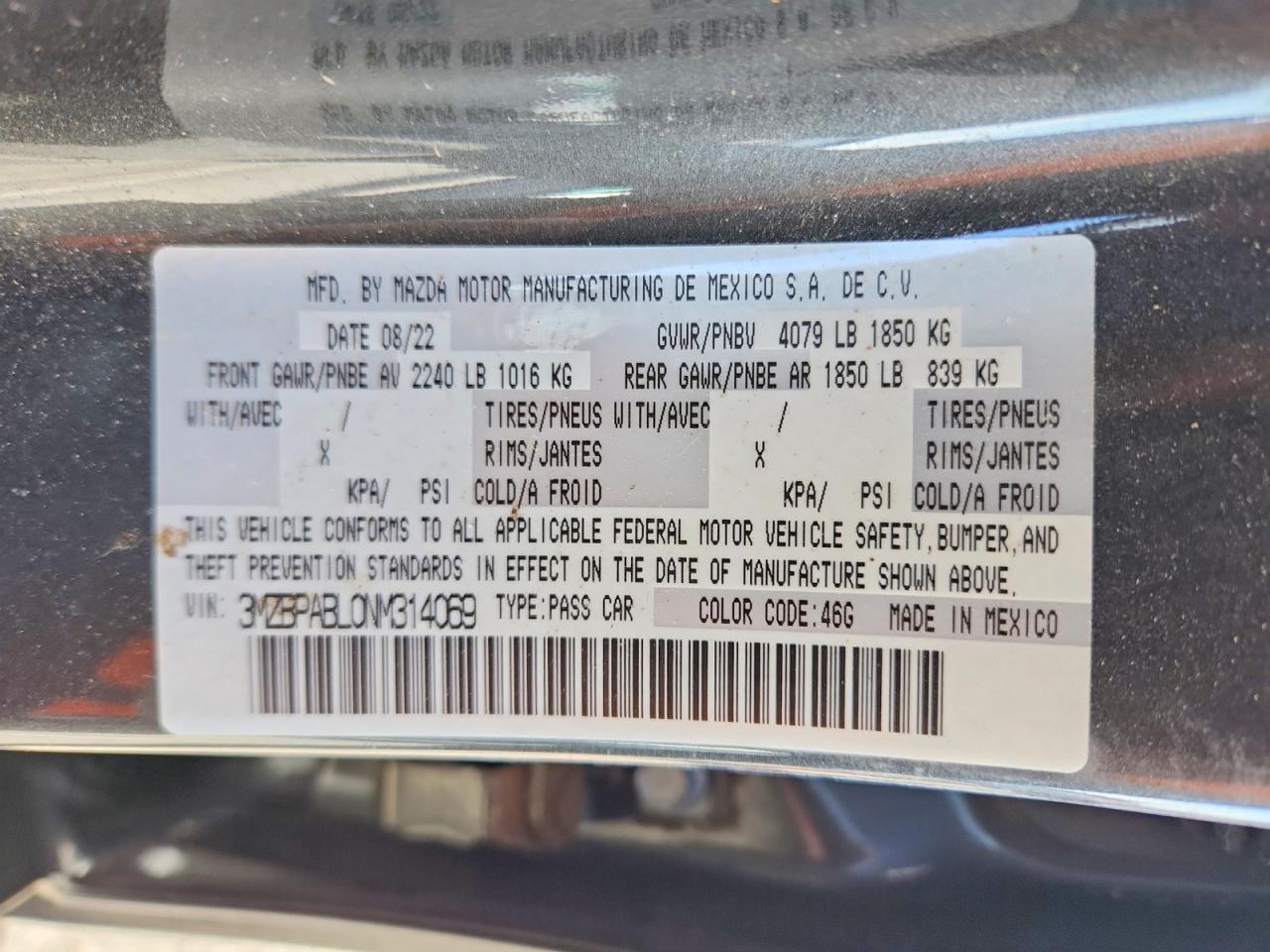 2022 MAZDA 3