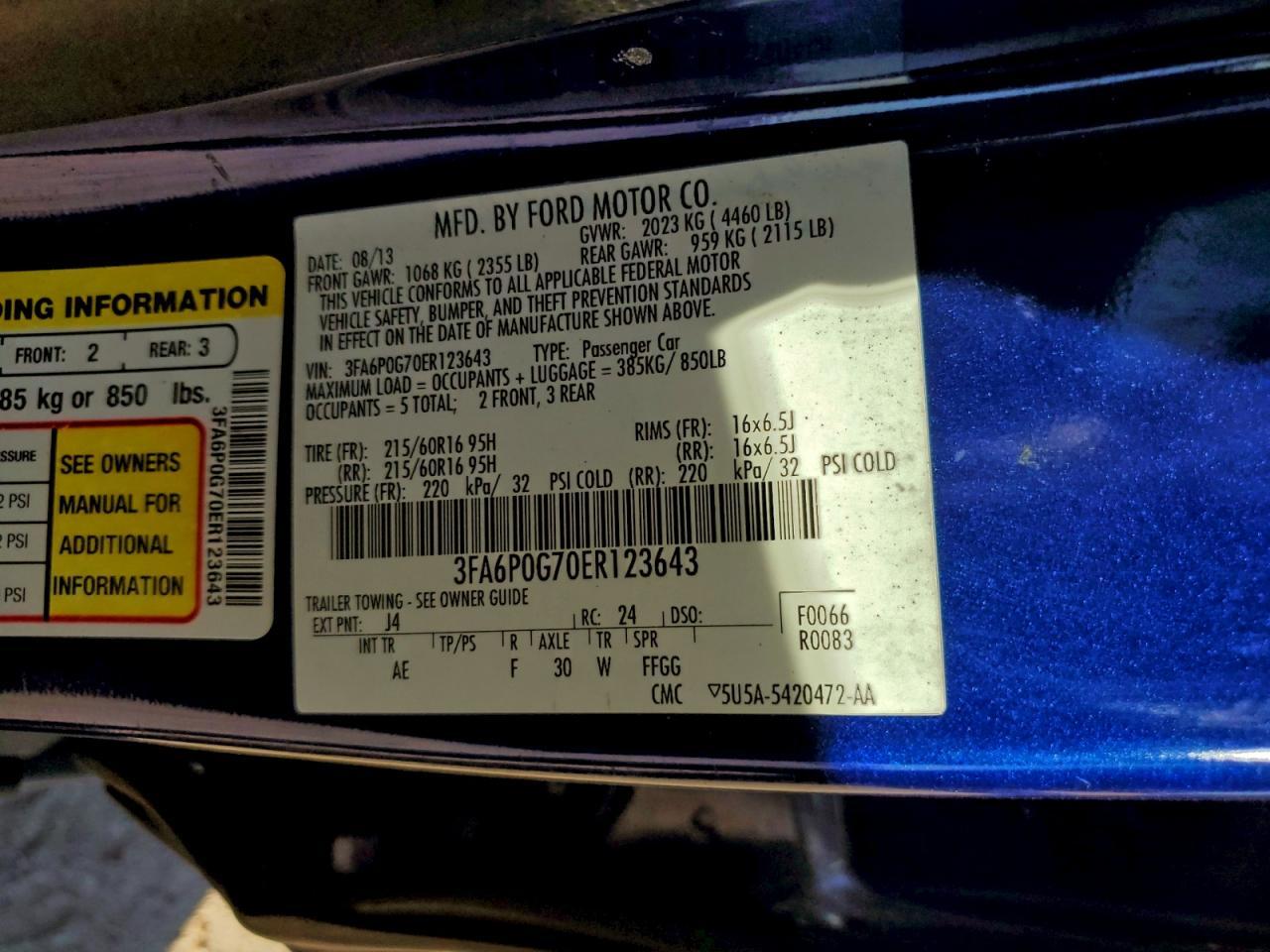 2014 FORD FUSION
