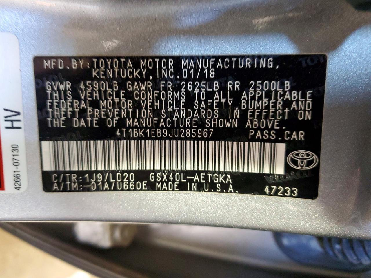 2018 TOYOTA Avalon