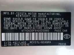 2004 TOYOTA CAMRY