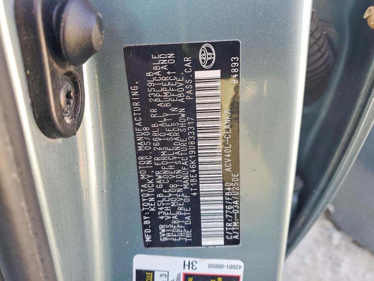 2009 TOYOTA CAMRY