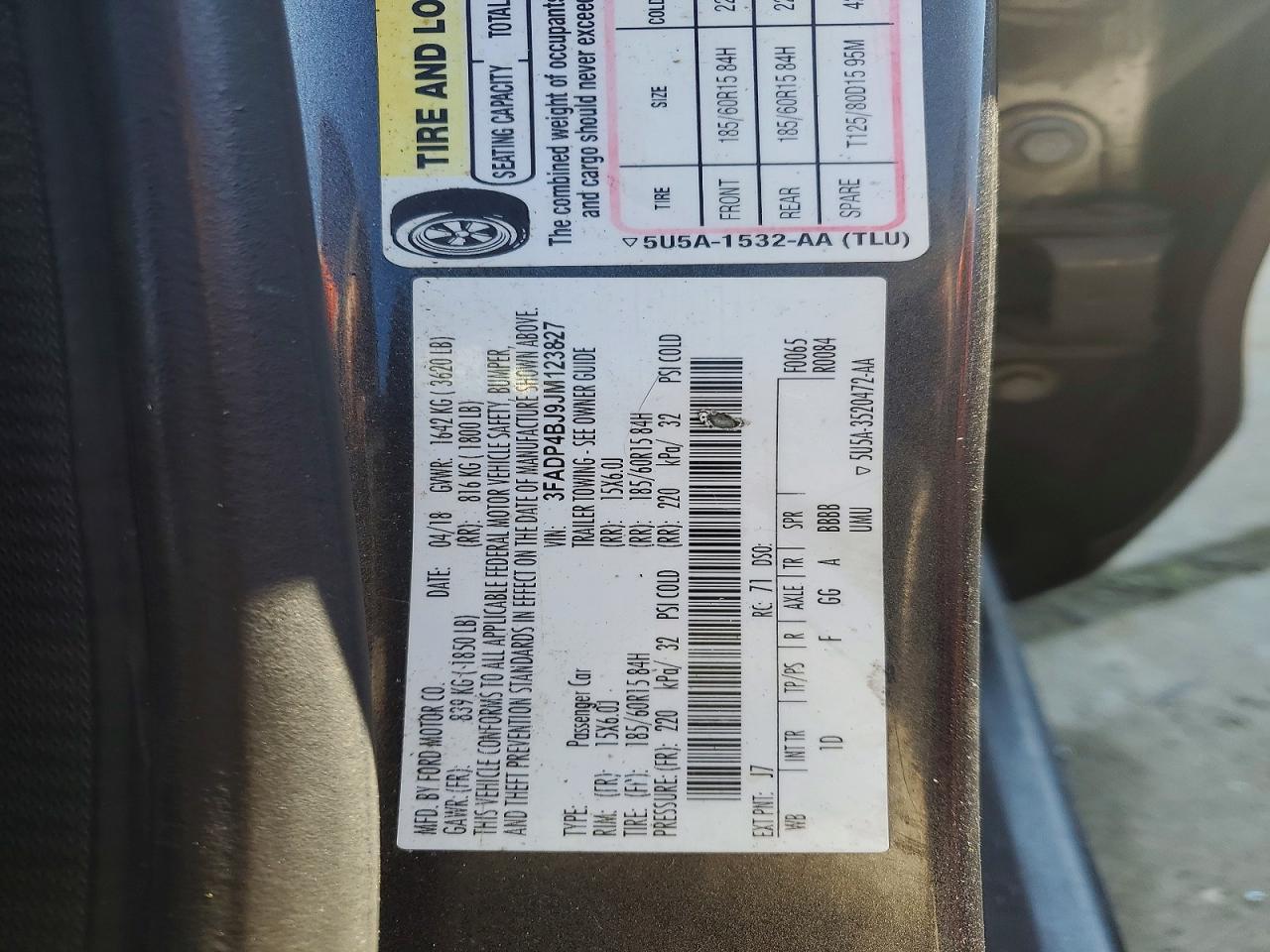 2018 FORD Fiesta