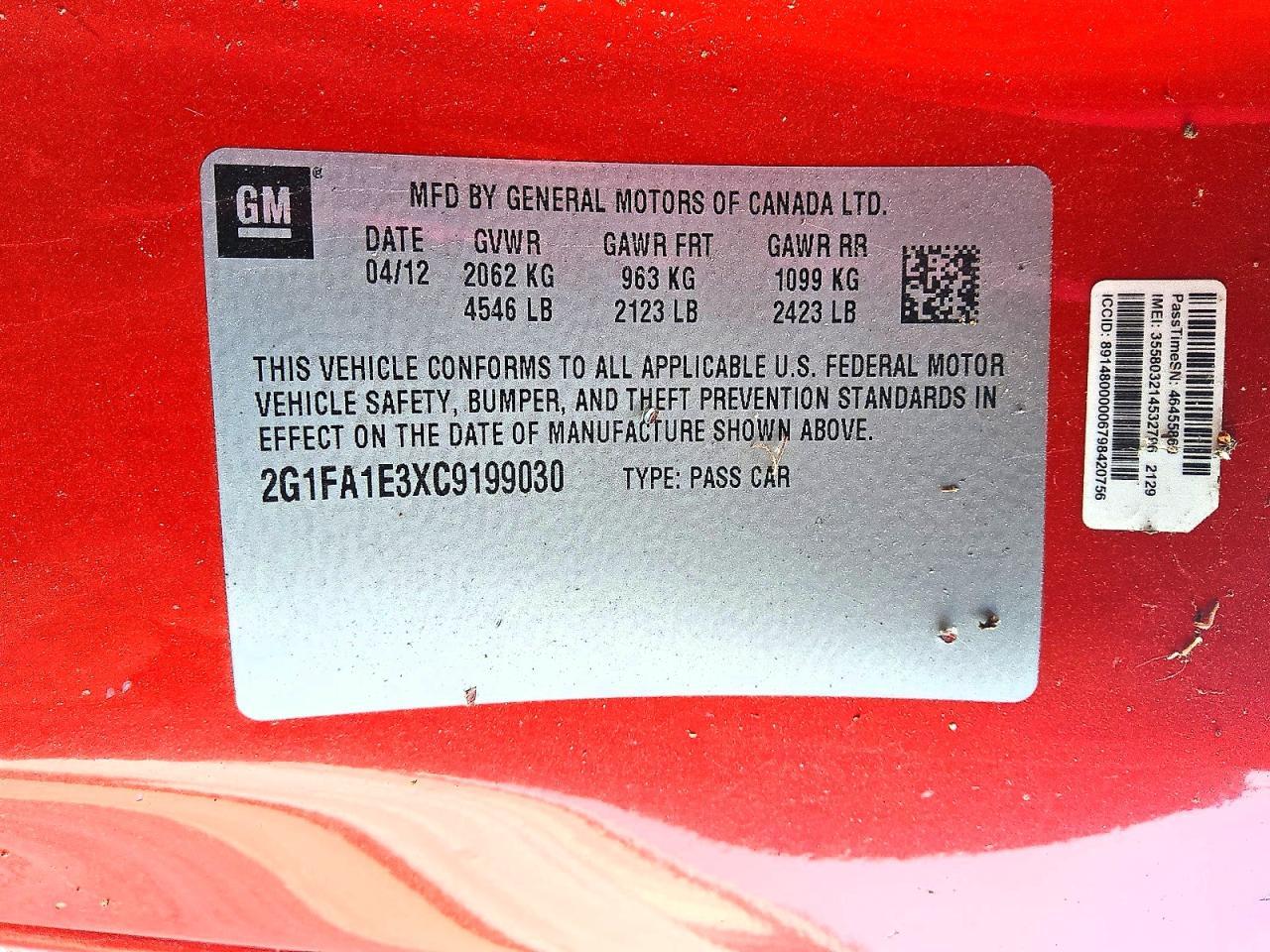 2012 CHEVROLET Camaro