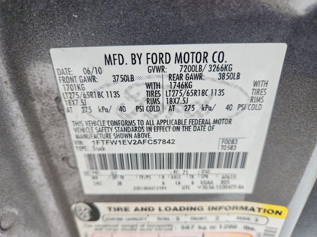 2010 FORD F-150