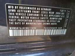 2012 VOLKSWAGEN GOLF