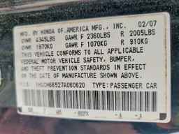 2007 HONDA ACCORD