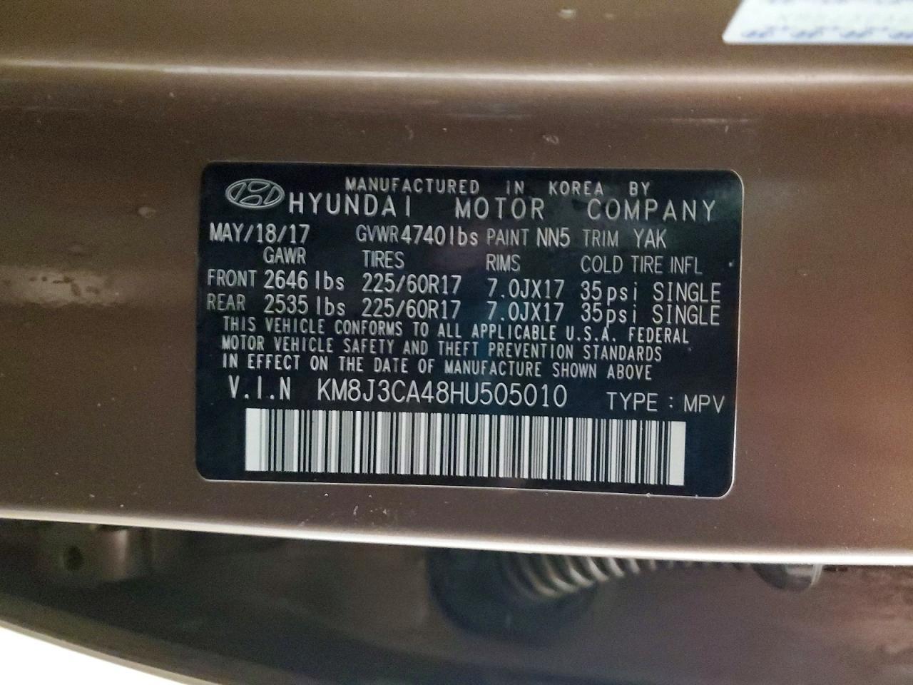 2017 HYUNDAI TUCSON