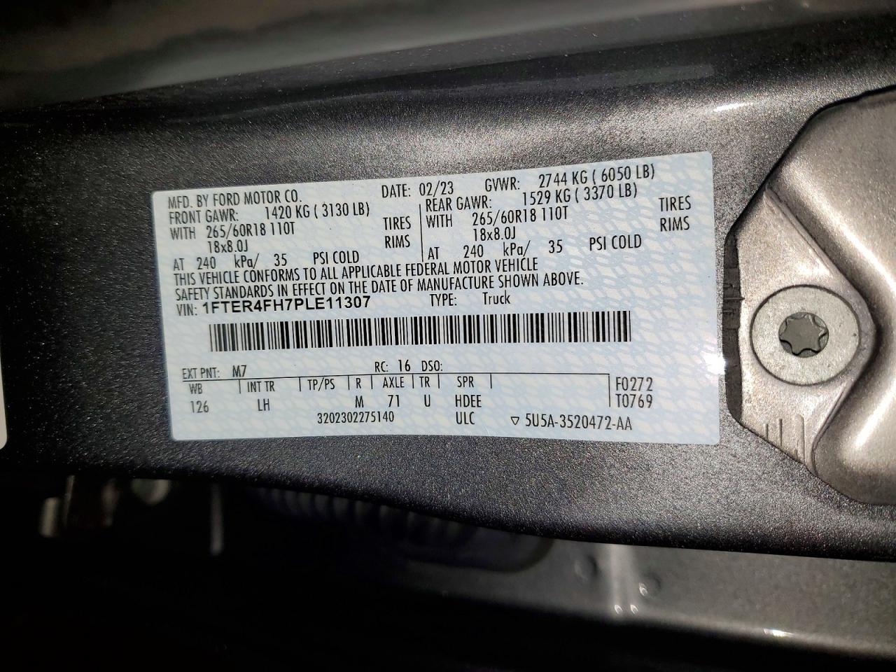 2023 FORD RANGER